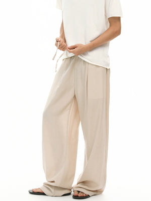 95%polyester,5%spandex Care instructions: Machine wash cold wide-leg pants in Khaki with loose silhouette