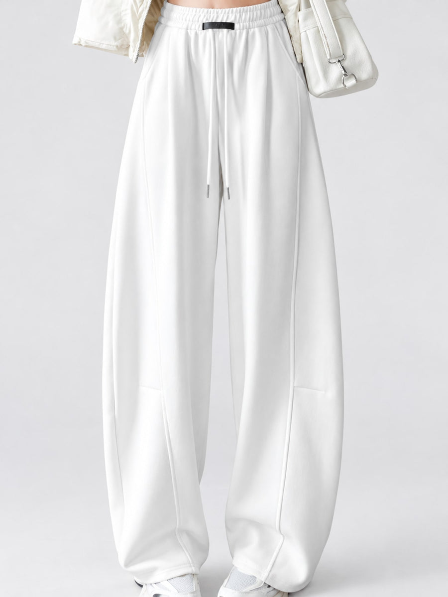 Cotton 50&amp sweatpants in White-Spring And Fall-Tall with loose silhouette