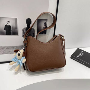 Pu Leather Crossbody Bag in Tan