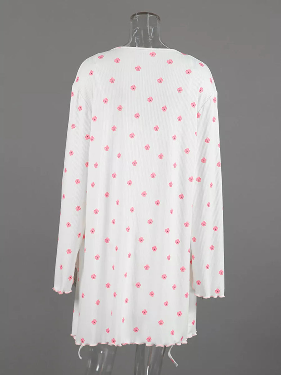 romantic wrap dress in White with v-neck