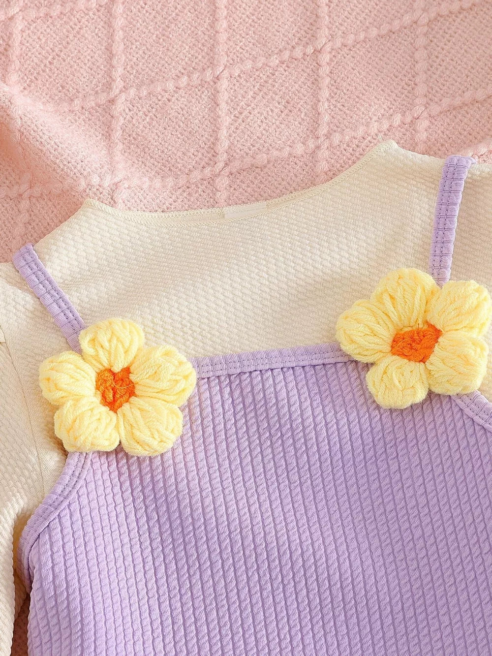 Children's Long Sleeve Top & Pants Set in Light Purple