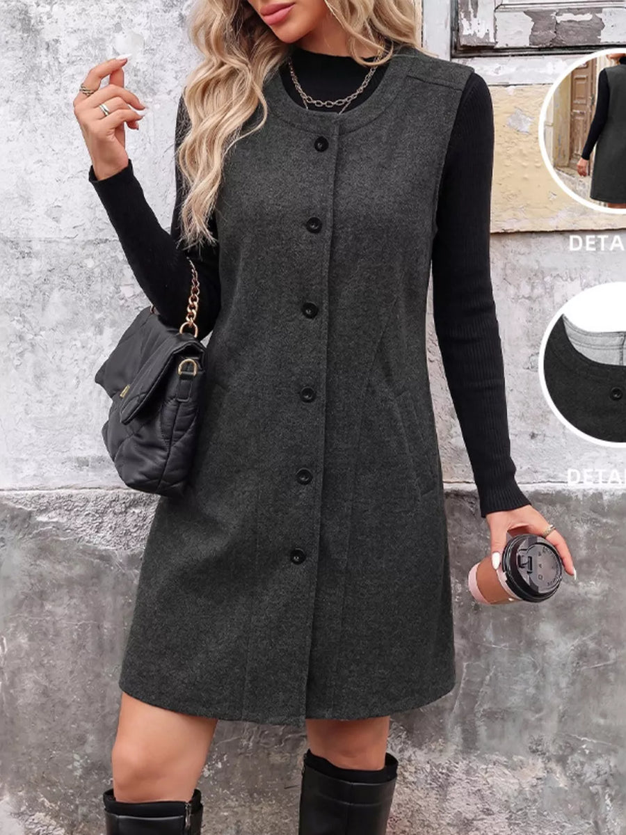 Sleeveless Longline Vest Coat in this colorway