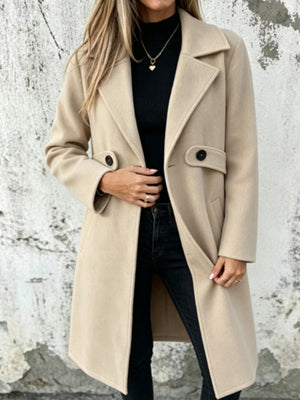 100% polyester Care instructions: Machine wash cold overcoat in Pink with straight silhouette