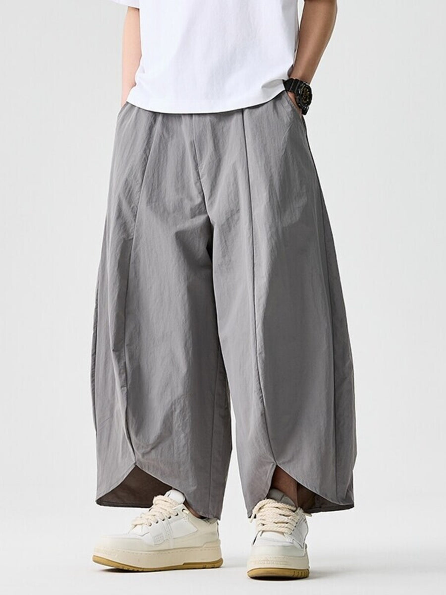 harem pants in Ivory with pocketed and cropped