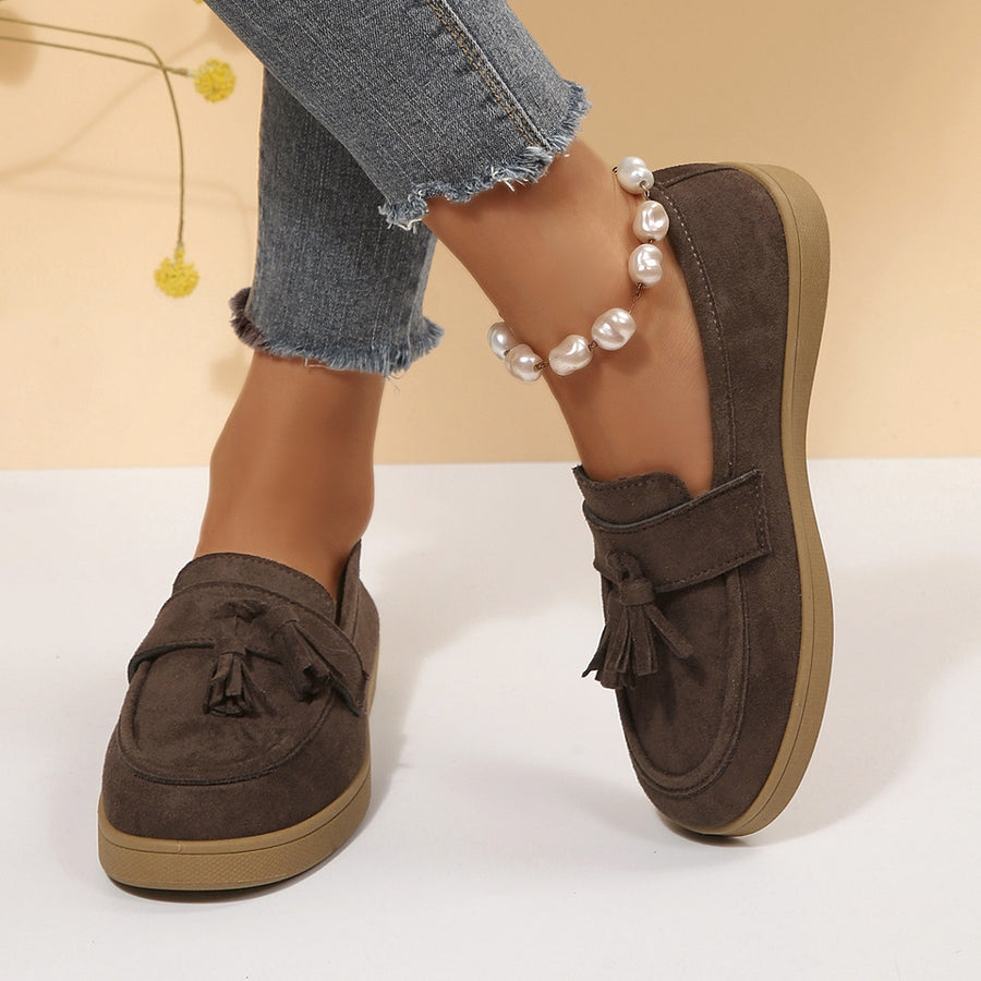 Polyester,Rubber Imported Size &amp loafers in Black with regular silhouette