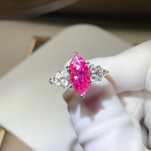 1 Carat Sterling Silver Moissanite Cluster Ring option 5