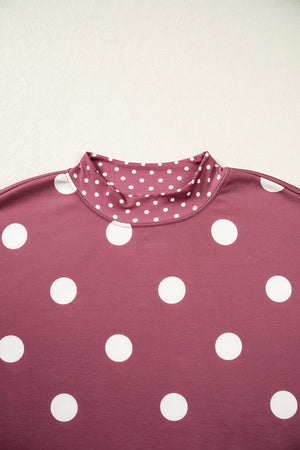 burgundy sweatshirt with tunic-length and pullover