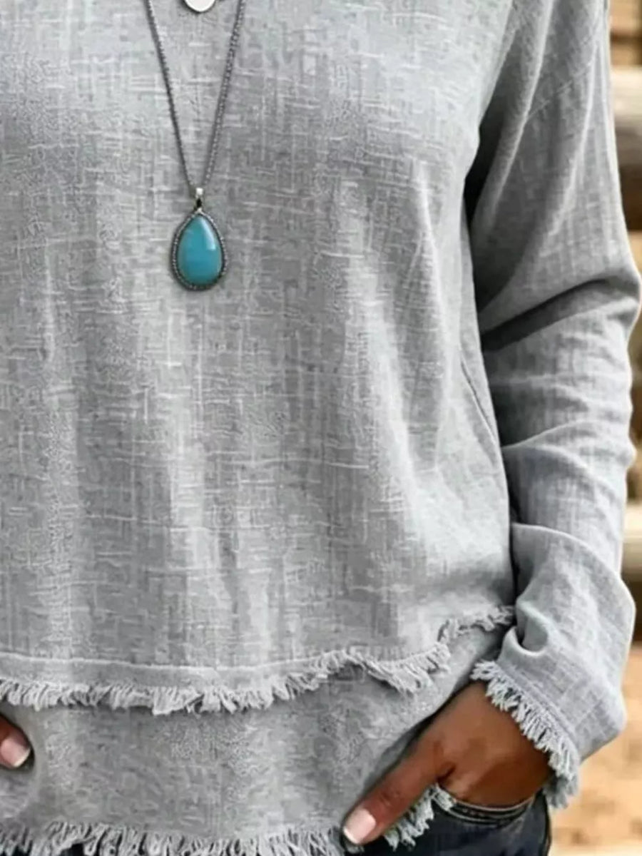 bohemian t-shirt in White with v-neck