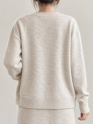 classic cardigan in Gray with v-neck