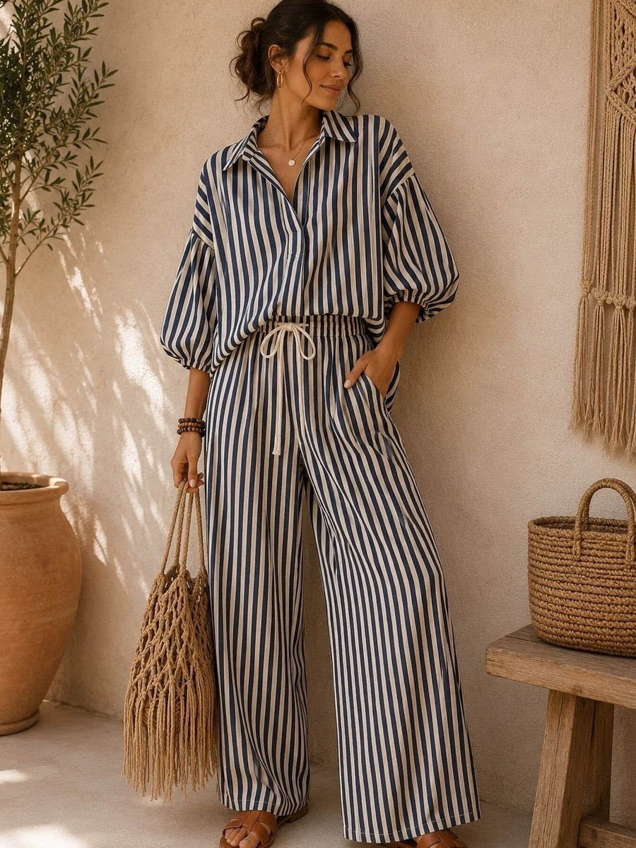 Black two-piece set with hip-length, full-length and pullover, drawstring