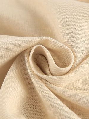 two-piece set in Khaki Color with one-shoulder and sleeveless