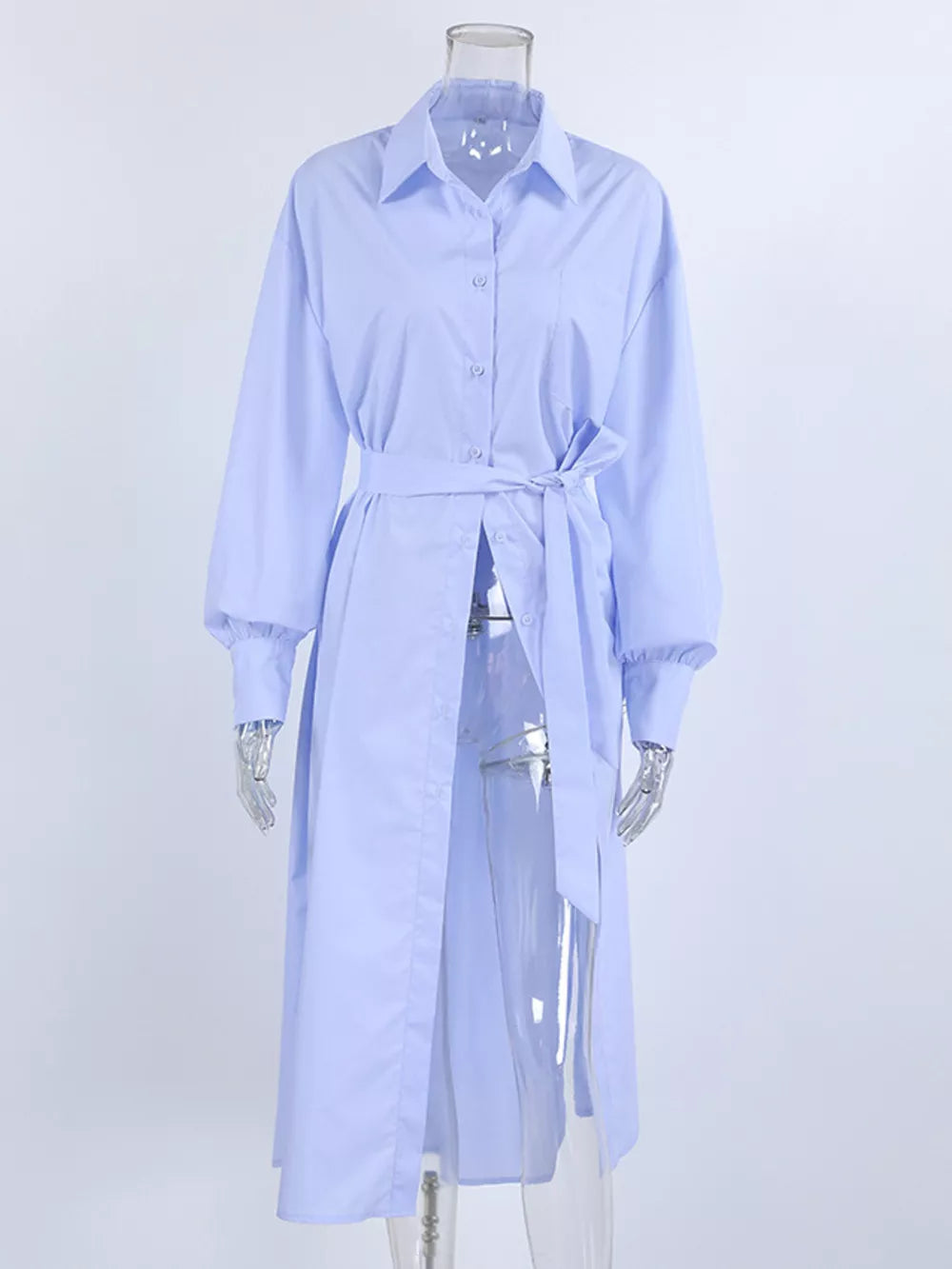 classic button-down shirt in periwinkle with collared