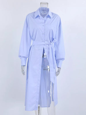 classic button-down shirt in periwinkle with collared