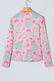 Dusty Pink long sleeve top with hip-length and pullover
