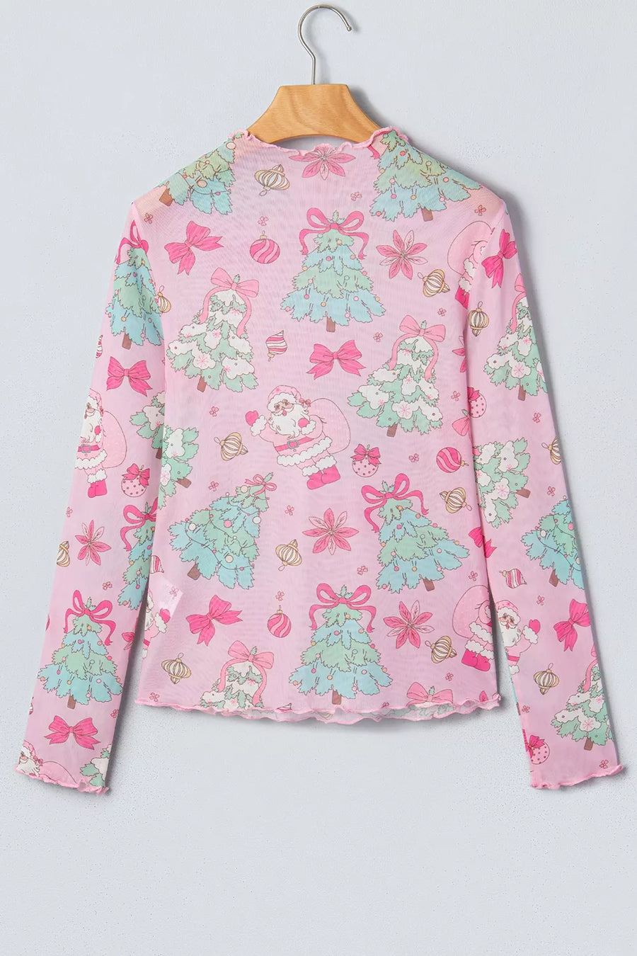 Dusty Pink long sleeve top with hip-length and pullover