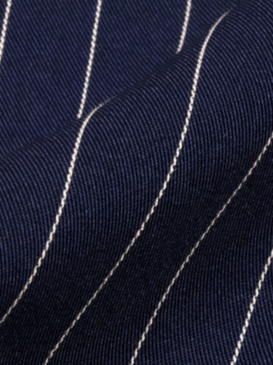 Pinstriped Blazer And Wide-leg Pants Set