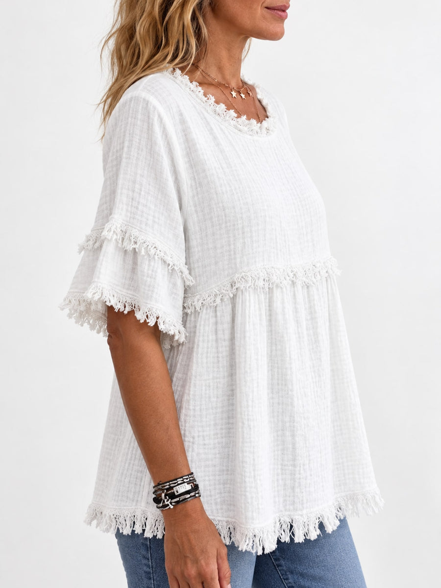 Polyester 100% Care instructions: Hand wash cold blouse in Pink with relaxed silhouette