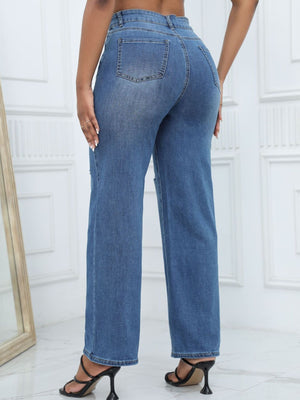 wide-leg jeans in Light Blue