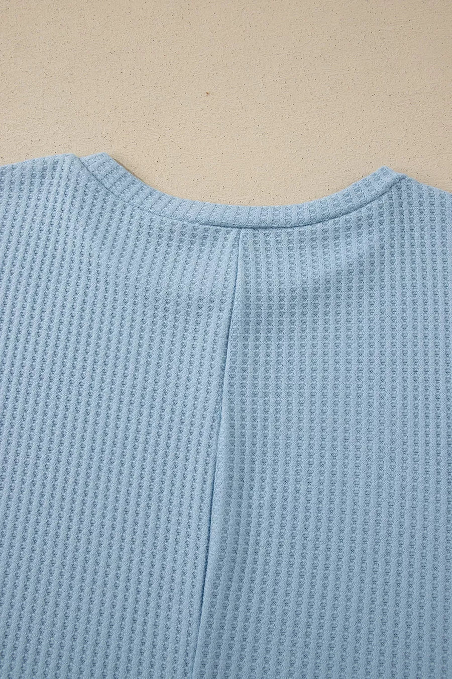 Waffle Knit Dolman Sleeve Loose Top option 5