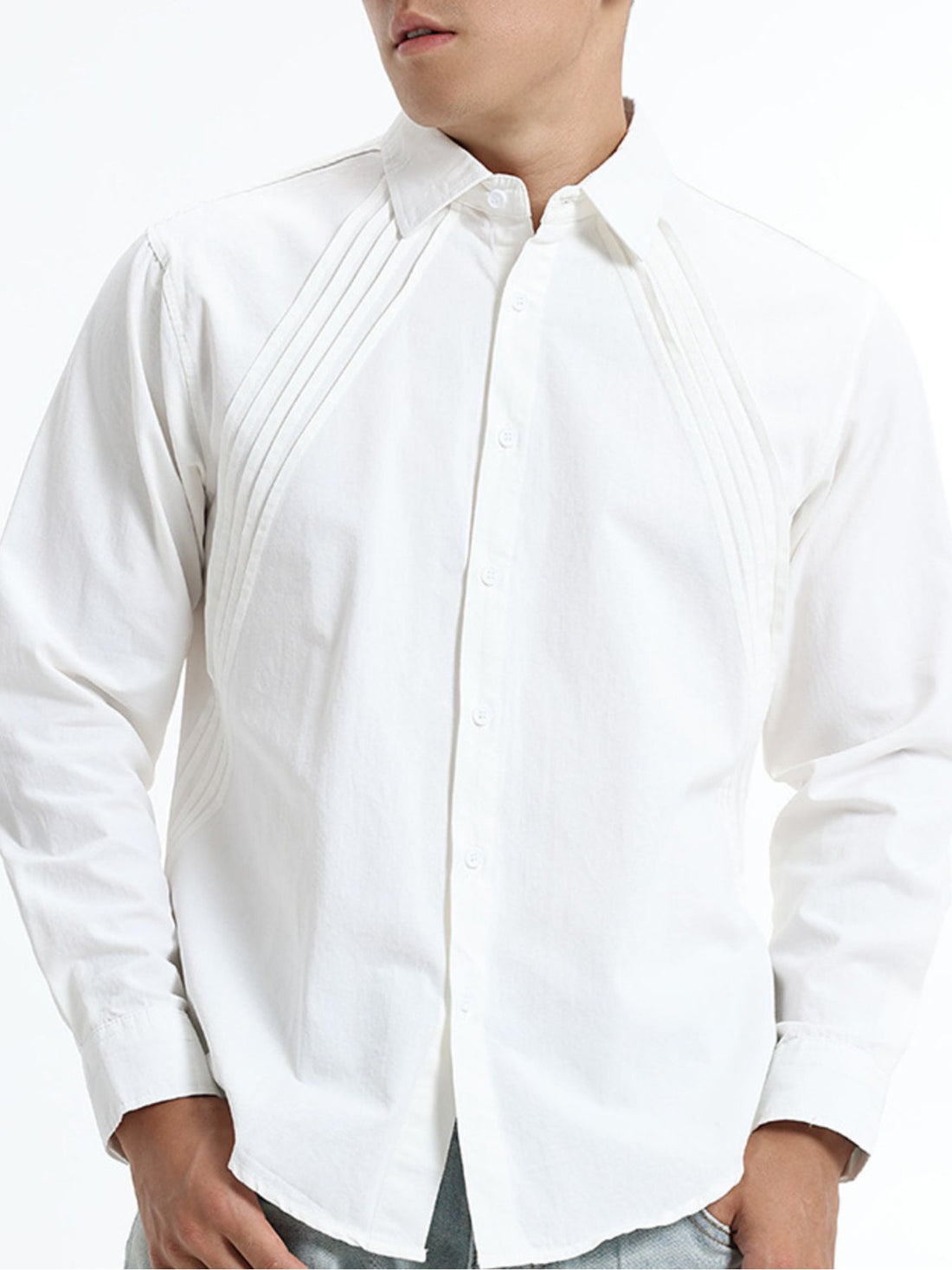 Brown regular button-down shirt with collared