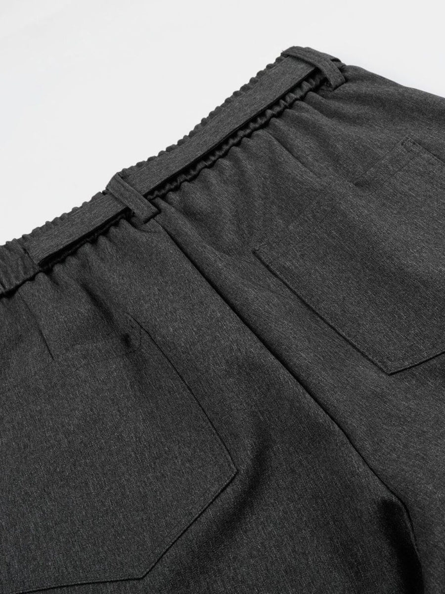 95%polyester,5%spandex Care instructions: Machine wash cold wide-leg pants in Black with loose silhouette