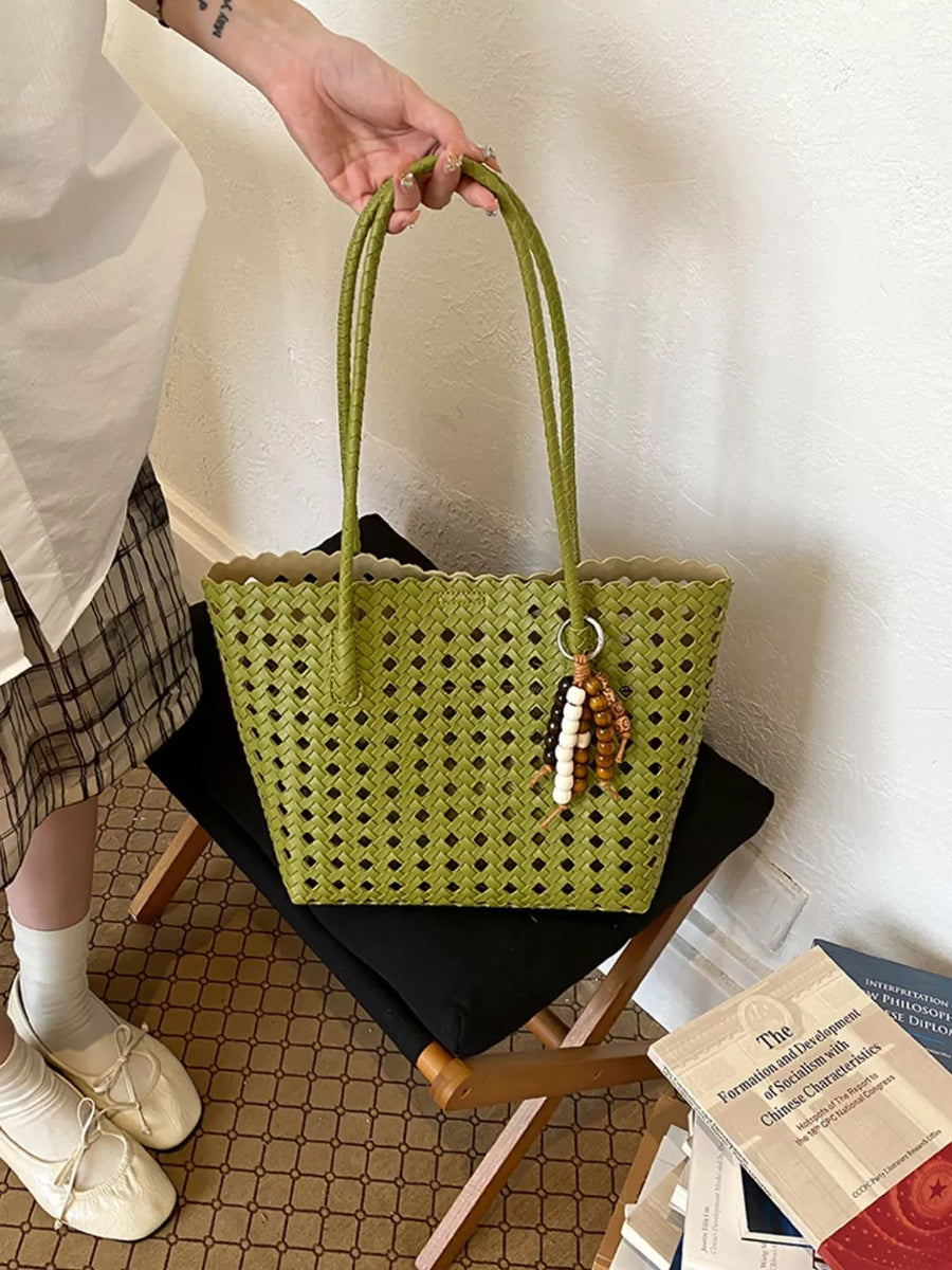 Cutout Leather Shoulder Bag option 8