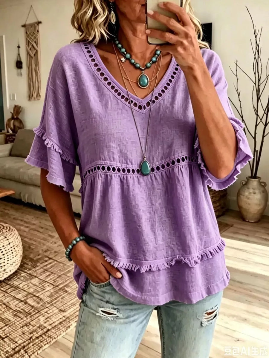 fuchsia blouse