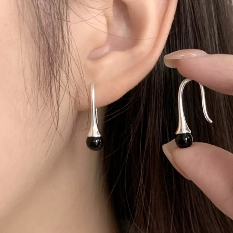 earrings in Gold with platinum-plated and short