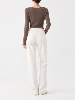 Light Heather Gray pullover sweater with pullover and herringbone