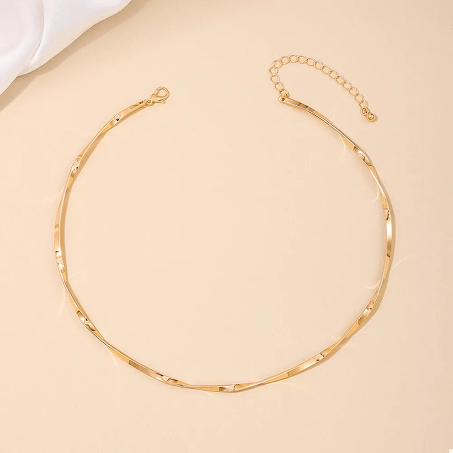 18K Gold-Plated, Alloy Care instructions: Avoid wearing during exercise, as swea necklace in Gold with fitted silhouette