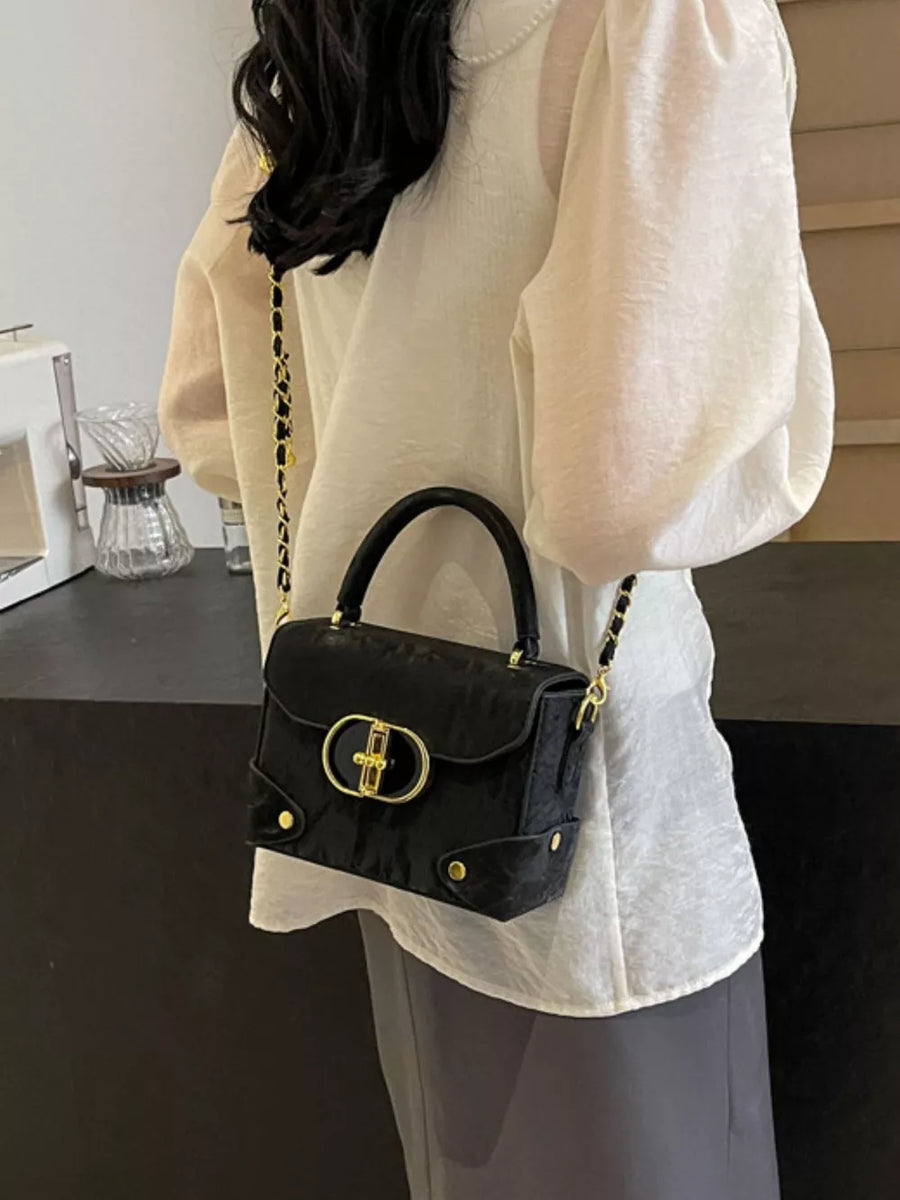 Top Handle Crossbody Bag in Black