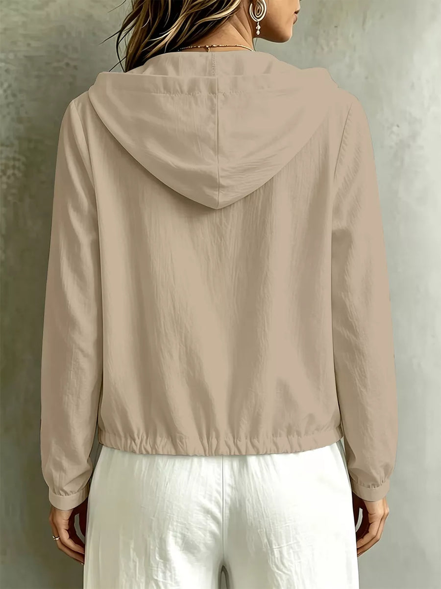 modern blouse in Orange with hooded