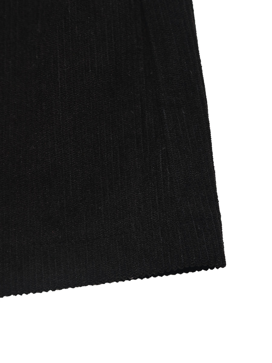 black with midi skirt with buttoned 11