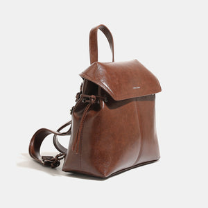 cognac brown backpack