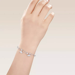 925 sterling silver Care instructions: Avoid wearing during exercise, as sweat w bracelet in silver with layered silhouette