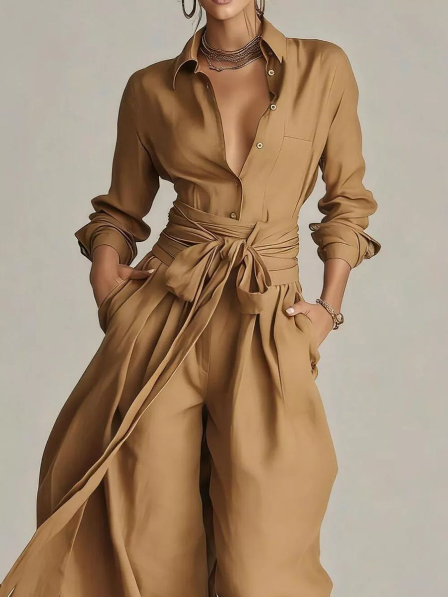 chocolate brown jumpsuit