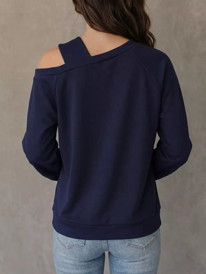 100% polyester Care instructions: Machine wash cold blouse in Dark Navy with relaxed silhouette