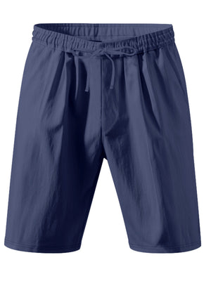 athletic shorts in Light Blue with drawstring waist and bermuda