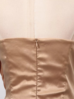 Halter Neck Ruched Maxi Dress option 10