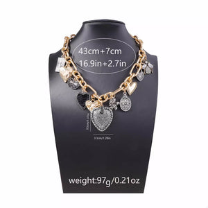 Gold necklace with collar and lobster clasp