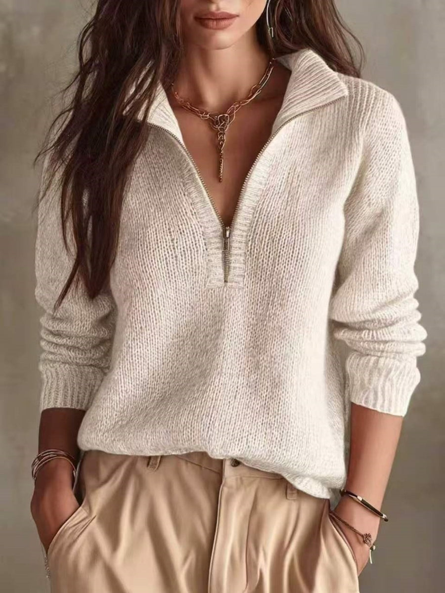 Orange pullover sweater