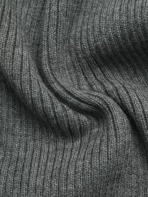 Turtleneck Button-down Cardigan in charcoal with buttoned