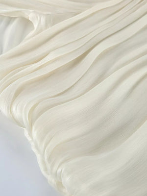 Metallic Sheen Blouse With Tie Detail in Beige, view 11