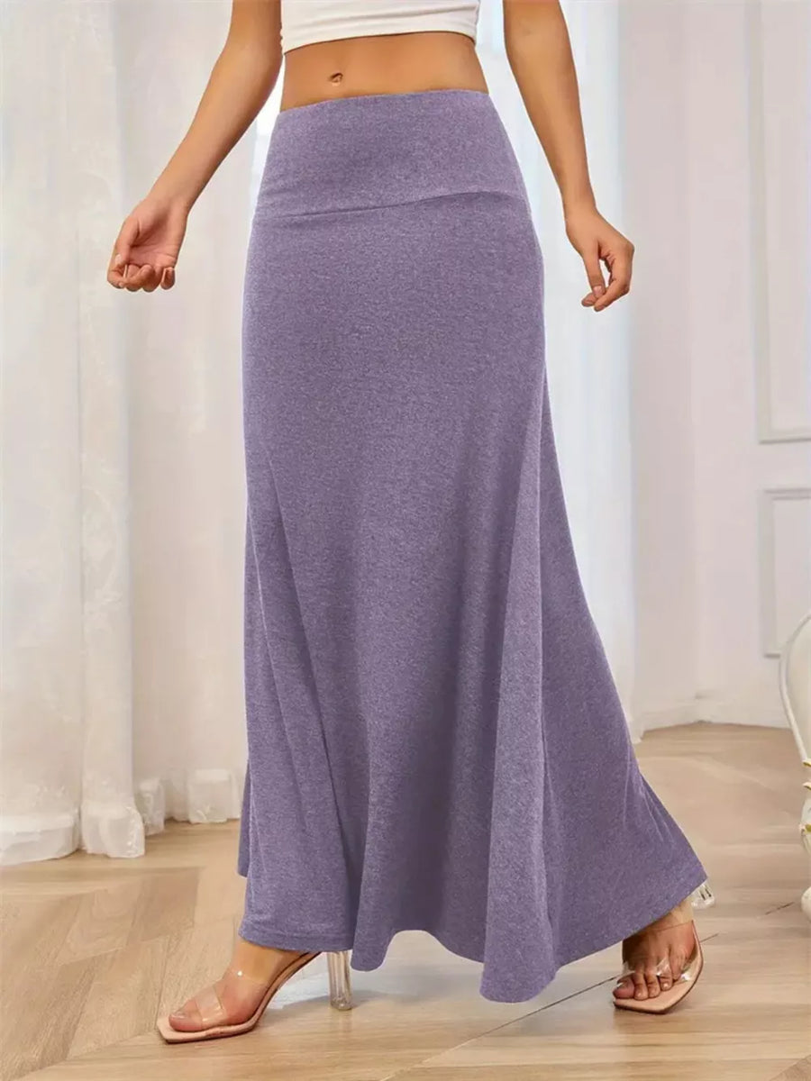 Flowy Maxi Skirt With Wide Waistband, view 13