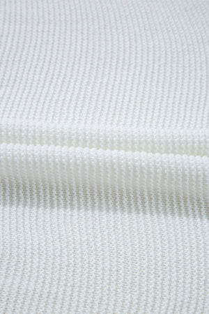 White Boxy Knit Crop Top Modern Essential