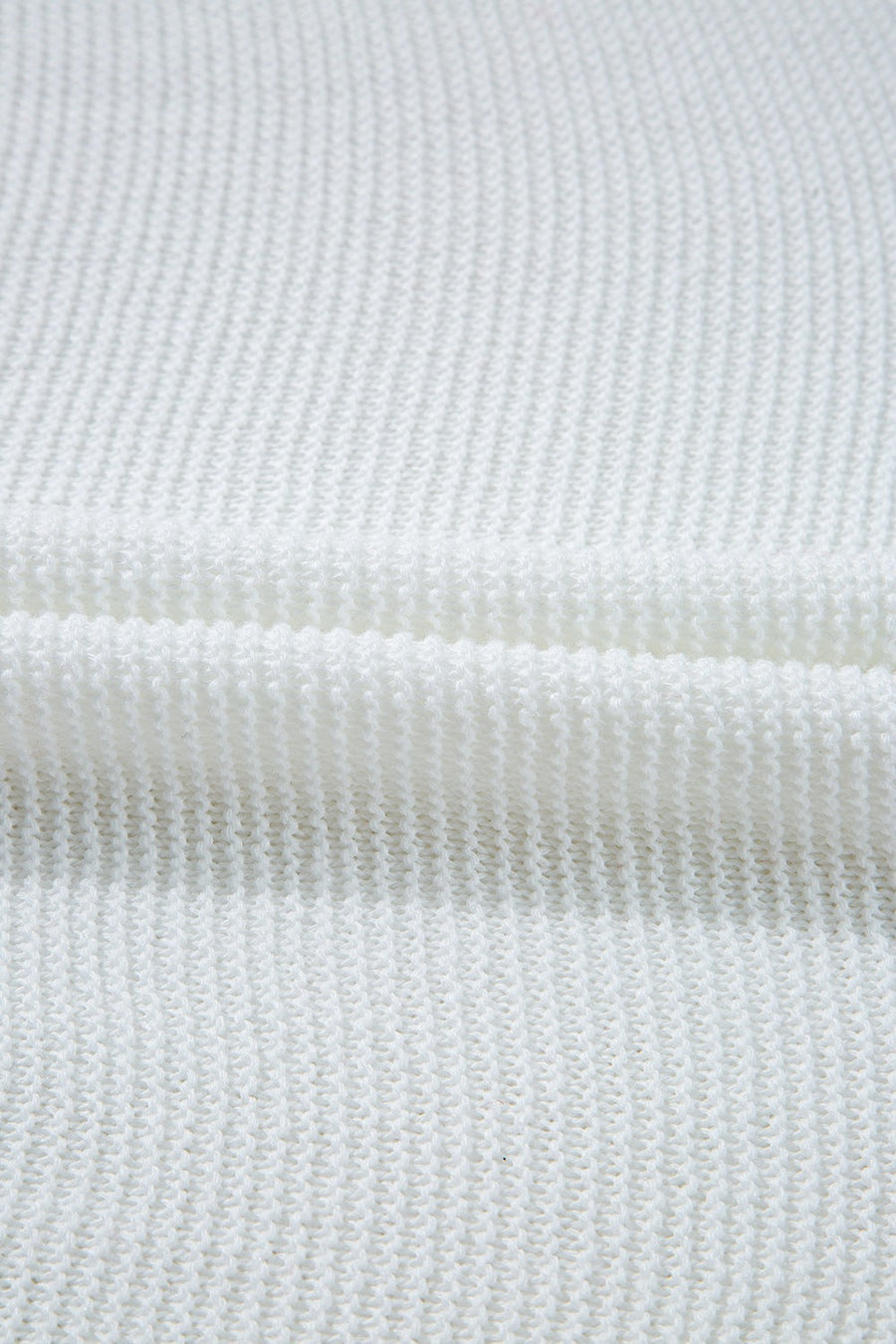 White Boxy Knit Crop Top Modern Essential