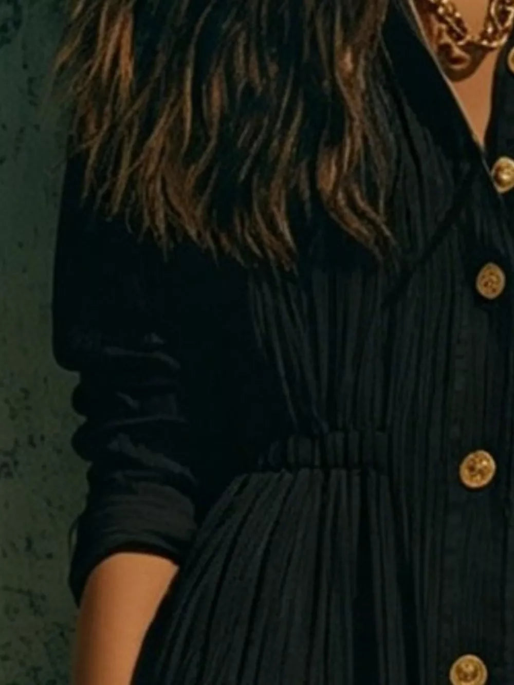 White maxi dress with maxi and button-front