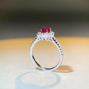925 sterling silver,Zircon Care instructions: Avoid wearing during exercise, as ring in Deep Rose with fitted silhouette