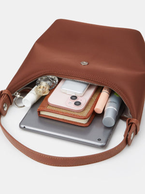 brown shoulder bag