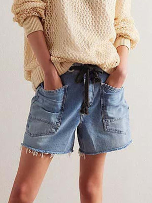 denim shorts in Dark Blue